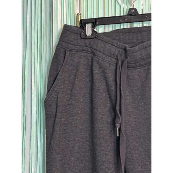 Victoria’s Secret Pink Gray Sweatpants Elastic Waist Glitter Graffiti Logo, M - Picture 2 of 5